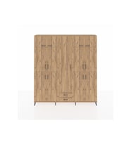 Arges Gardrop 10 Raflı 2 Çekmeceli 4 Askılı 220x30x243 Çam-Çam