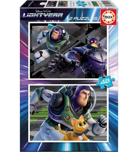 Educa 2x48 Parçalık İkili 4-6 Yaş Çocuk Puzzle - Disney Işıkyılı (Lightyear) - Erkek Çocuk