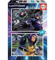 Educa 2x48 Parçalık İkili 4-6 Yaş Çocuk Puzzle - Disney Işıkyılı (Lightyear) - Erkek Çocuk