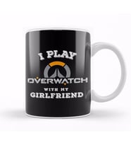 I Play Overwatch With My Girlfriend Kupa Bardak Porselen