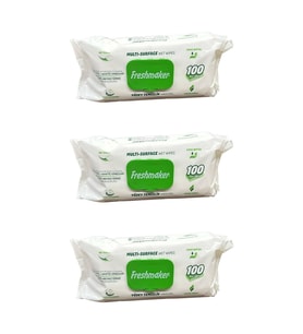 Freshmaker Karbonat ve Beyaz Sirke Katkılı Yüzey Temizlik Islak Havlusu - 100'lü 3 Paket