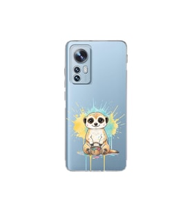 Xiaomi Mi 12 Lite ile Uyumlu Splash Mirket Tasarımlı Şeffaf Silikon Kılıf