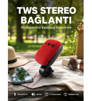 Mey İthalat® 5W Kablosuz Bluetooth Hoparlör Güçlü Bas ve FM Radyo