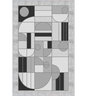 Eliana Home Baskılı, Yıkanabilir Kaymaz Taban Salon Halısı LNA0032-SD1004 100x150 cm (Gri)