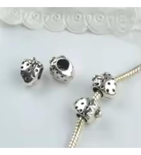 Çilek, Takantakana Worldshop, Pandora, Bileklik Uyumlu, Gümüş, Charm  (1Adet)