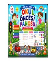 OKUL ÖNCESİ PANOSU – Spiralli Büyük Boy Kitap A3 Boyut Silinebilir Kalem İlaveli
