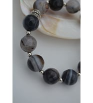 STONEAGE JEWELLERY Dantelli Akik Unisex Spor Doğal Taş Bileklik