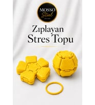 Zıplayan Stres Topu Clicker Stres Topu – Lastik Mekanizmalı 3D Baskı Mekanik Fidget Oyuncak