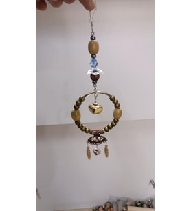 Netx Kuş Oyuncak Askı Metal Halkalı 25x9 cm Muhabbet ve Paraket için uygundur