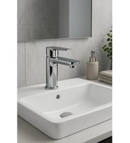 Lüks Sabit Lavabo Bataryası Tek Kollu Musluk – Su Tasarruflu Banyo & Mutfak Uyumlu