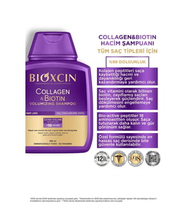 BİOXCİN COLLAGEN & BİOTİN ŞAMPUAN 300 ML - İKİNCİSİ %50 İNDİRİMLİ