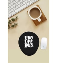 Live Life Loud Yazılı Bilek Destekli Mouse Pad