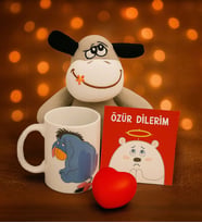 Özür Dilerim Pişman Eşek Hediye Seti