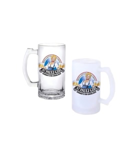 Ghostbastır Design St Pauli Girl Kulplu Bira Bardağı Buzlu veya Şeffaf Seçenekli 0218