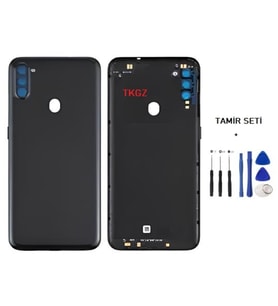 Samsung Galaxy A11 - SM-A115F FULL Kasa Arka Kapak Takım SİYAH - TAMİR SETİ