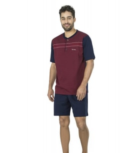 Pierre Cardin 5452 Erkek Pamuk Jakarlı 3'lü Pijama Takım