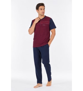 Pierre Cardin Premium Erkek 3'lü Pijama Seti Kısa Kollu Şortlu Uzun Pijama Takım
