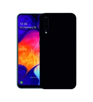 Samsung Galaxy A70s Kılıf Kamera Korumalı Silikon Rubber Arka Kapak (Siyah)