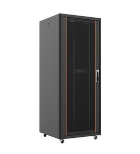 AGER 26U 800x800mm Dikili Tip Siyah Kabinet Vega AG-VB26U8080S1 Cam Kapak