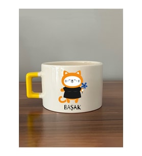 Başak Burcu ve Onla Alakalı Komik Açıklama Baskılı Turuncu Kulplu Prime Kupa Bardak Fincan Mug