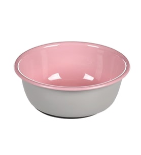 Flamingo Nell Boyalı Çelik Mama Kabı Antislip Gri-Pembe 250Ml