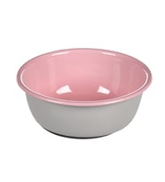 Flamingo Nell Boyalı Çelik Mama Kabı Antislip Gri-Pembe 250Ml