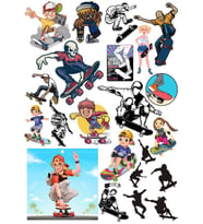 Kaykay Sticker Set 25 Parça Telefon, Tablet, Defter, Laptop Sticker