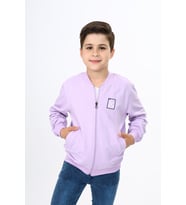 Toontoy Erkek Çocuk Baskılı Hırka (Lila)