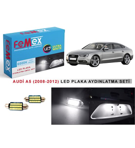 Audi A5 (2008-2012) LED Plaka Aydınlatma Ampul Seti FEMEX Parlak Beyaz
