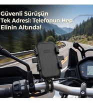 Sıkıştırmalı Evrensel Gidon Telefon Montaj Aparatı - Scooter, Bisiklet ve Motor İçin