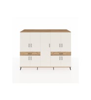 Kronos Dolap 12 Raflı 2 Çekmeceli 8 Kapaklı 220x59x163 Çam-Aytaşı/Çam