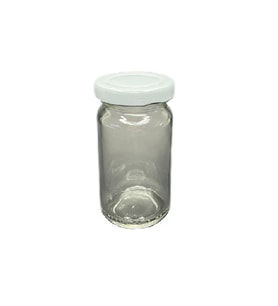 105ml şeffaf cam konserve kavanozu beyaz kapaklı, 24 adet, cam kavanoz, konserve kavanozu, reçel kavanozu, bal kavanozu, saklama kavanozu