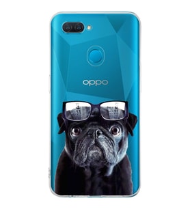 PrintiFy Oppo AX7 ile Uyumlu Köpek 3 Kamera Korumalı Şeffaf Kılıf