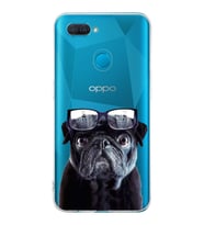 PrintiFy Oppo AX7 ile Uyumlu Köpek 3 Kamera Korumalı Şeffaf Kılıf