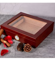 Falconetti Kırmızı Camlı Humidor Puro Kutusu rc06kr
