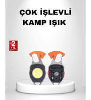 Mini LED Anahtarlık Fener – Şişe Açacağı, Tornavida, Düdük ve USB Şarj Özellikli