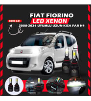 Fiat Fiorino 2008-2024 Uzun - Kısa Far Uyumlu Şimşek Etkili Led Xenon Light Series H4