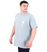 Mode XL Büyük Beden Erkek T-Shirt Bisiklet Yaka GORGEOUS U25022 Mavi