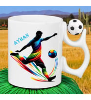 İsme Özel Dönen Futbol Figürlü Futbol  Baskılı Kupa
