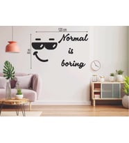 Leylaser  120*80 cm  Normal is Boring Ahşap Duvar Yazısı