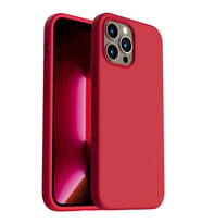 iPhone 12 Pro Max Kılıf Kamera Korumalı Silikon Rubber Arka Kapak (Kırmızı)