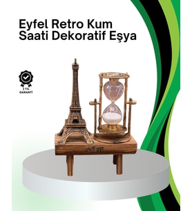 Dekoratif Kum Saati – Ahşap Malzeme, Hediyelik Masa Aksesuarı