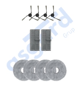 Dreame X40 MASTER-X40 ULTRA-L40 ULTRA UYUMLU 4 Yan Fırça 2 Filtre 4 Mop