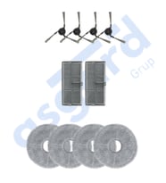 Dreame X40 MASTER-X40 ULTRA-L40 ULTRA UYUMLU 4 Yan Fırça 2 Filtre 4 Mop