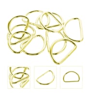 Anahtarlık Montaj Halkası D Çanta Bağlantı Halkası 14x10 MM (100 Adet)  Gold