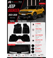 JEEP AVANGER 2023-2026 Araca Özel 3D Paspas + 3D Bagaj Havuzu