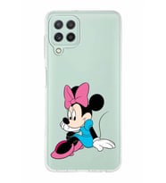 Samsung Galaxy A22  Kapak Minnie Mouse Tasarımlı Şeffaf Silikon Kılıf