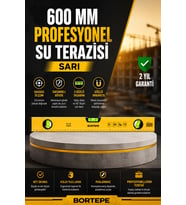 600 mm Su Terazisi Sarı Dayanıklı Gövde Hassas Ölçüm