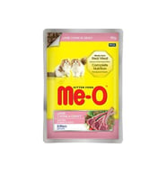 Me-O Pauch Sos İçinde Kitten Parça Kuzulu Kedi Konserve Mama 80 gr