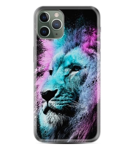 Apple iPhone 11 12 13 14 Pro Max Kılıf Desemli Silikon Pink Blue Leon 1603
